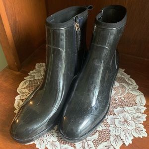 New, worn twice Black Kate Spade Rain Booties